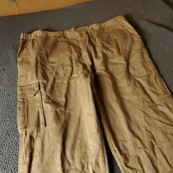 Boulder Creek Trading Pants Big Tall Mens Size 54 38L Tan Cotton Chino Khaki - Picture 2 of 7